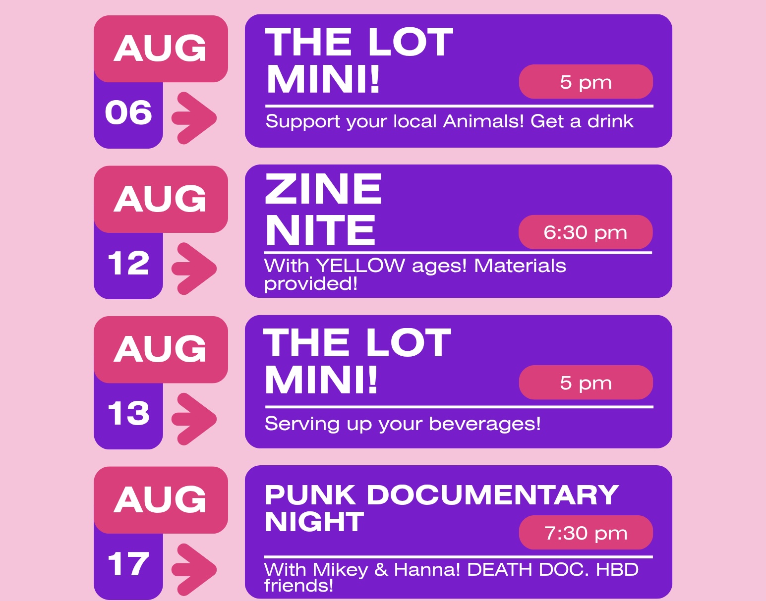 Animal Boy event flyer