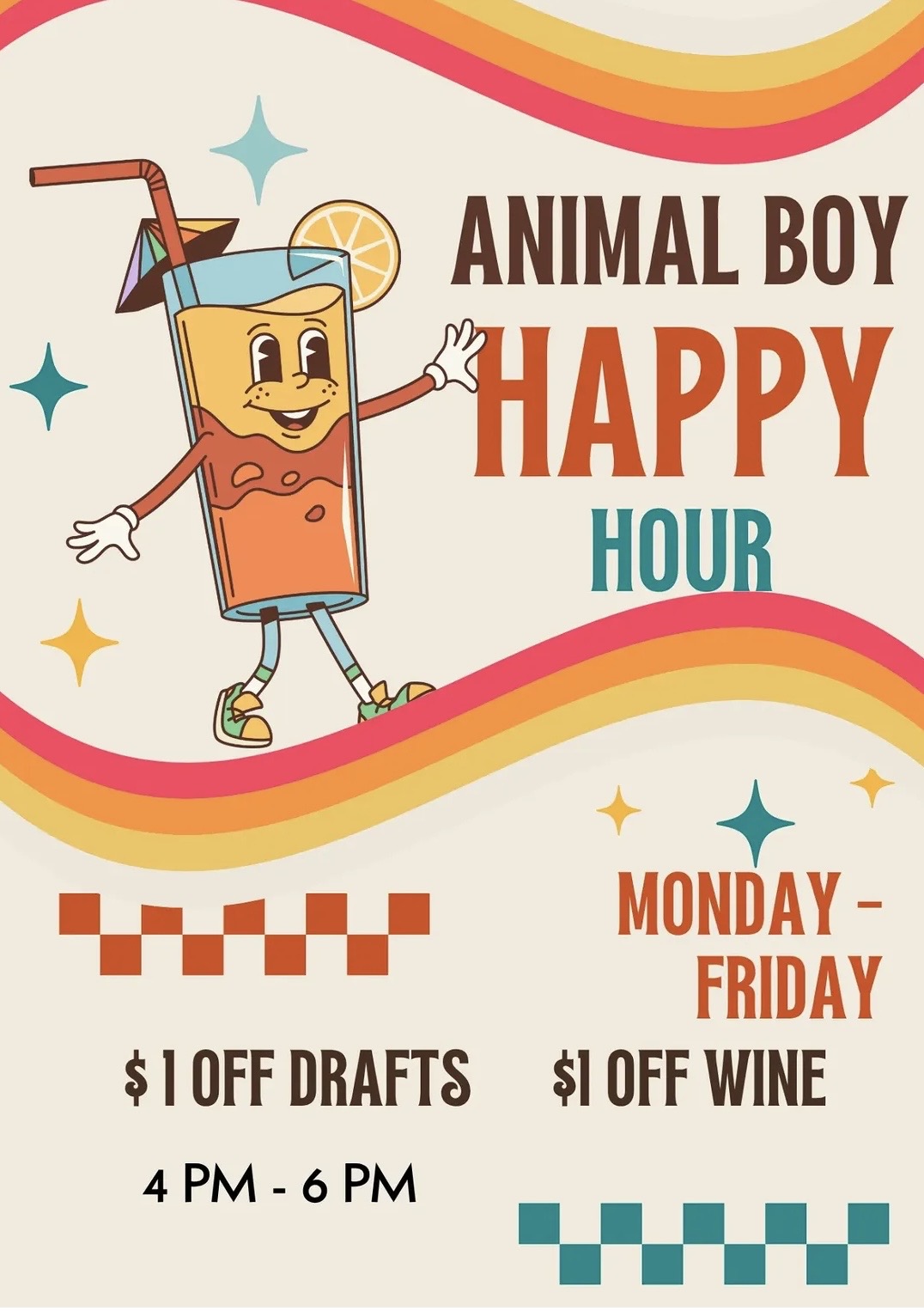Animal Boy happy hour special