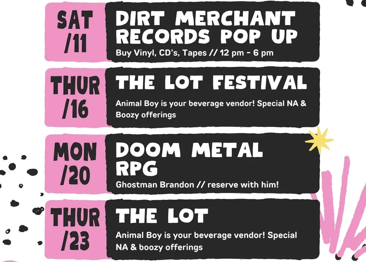 Animal Boy event flyer